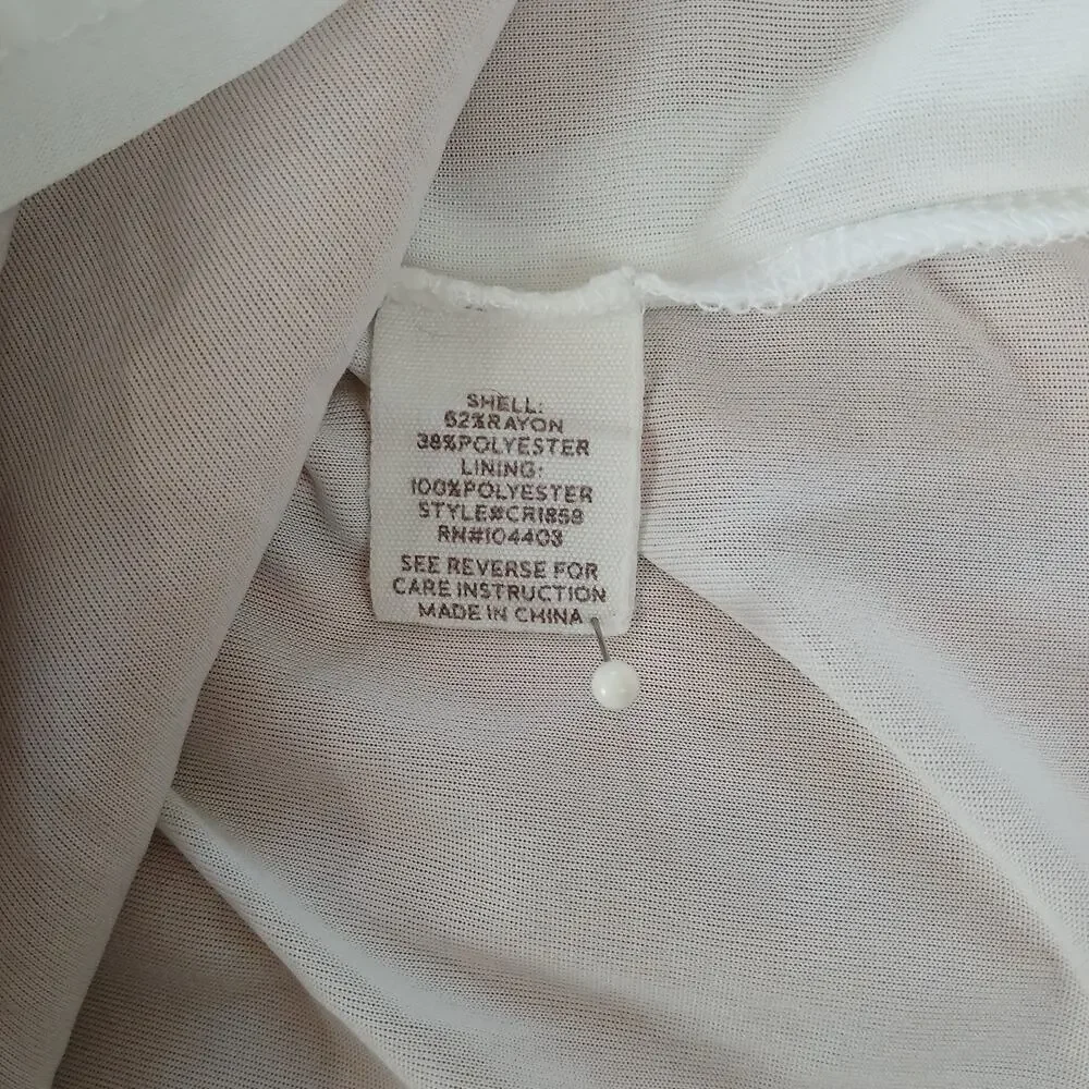 Blu Pepper Tiered Maxi Sundress S white tan orange brown colorblock lined - Picture 9 of 12